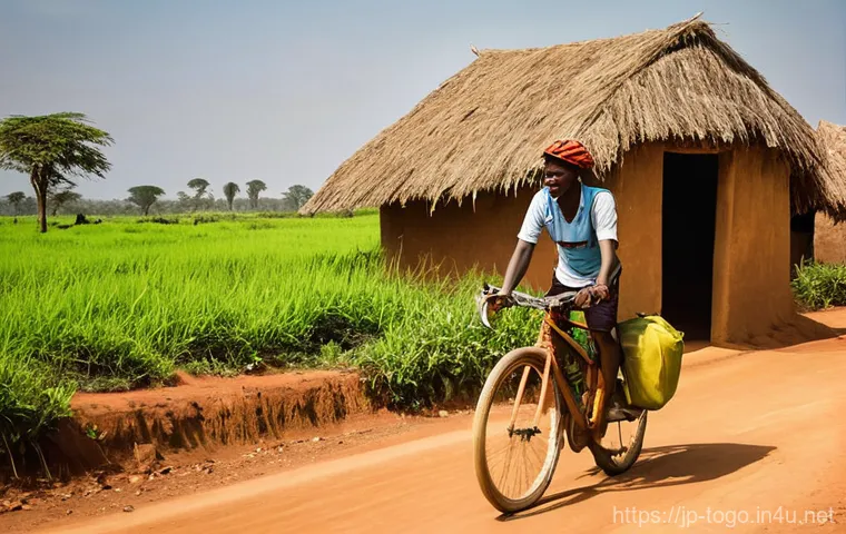 토고에서의 자전거 여행 가능 여부 - **Prompt 1: Togo Cycling Adventure on Unpaved Roads**
    "A male or female cyclist in their late 20...